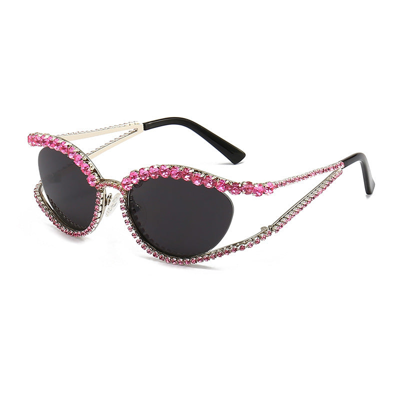 Cat Eye Diamond Studded Sunglasses