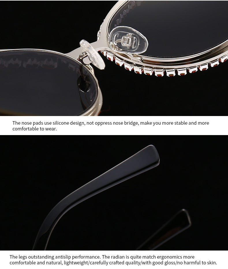 Cat Eye Diamond Studded Sunglasses