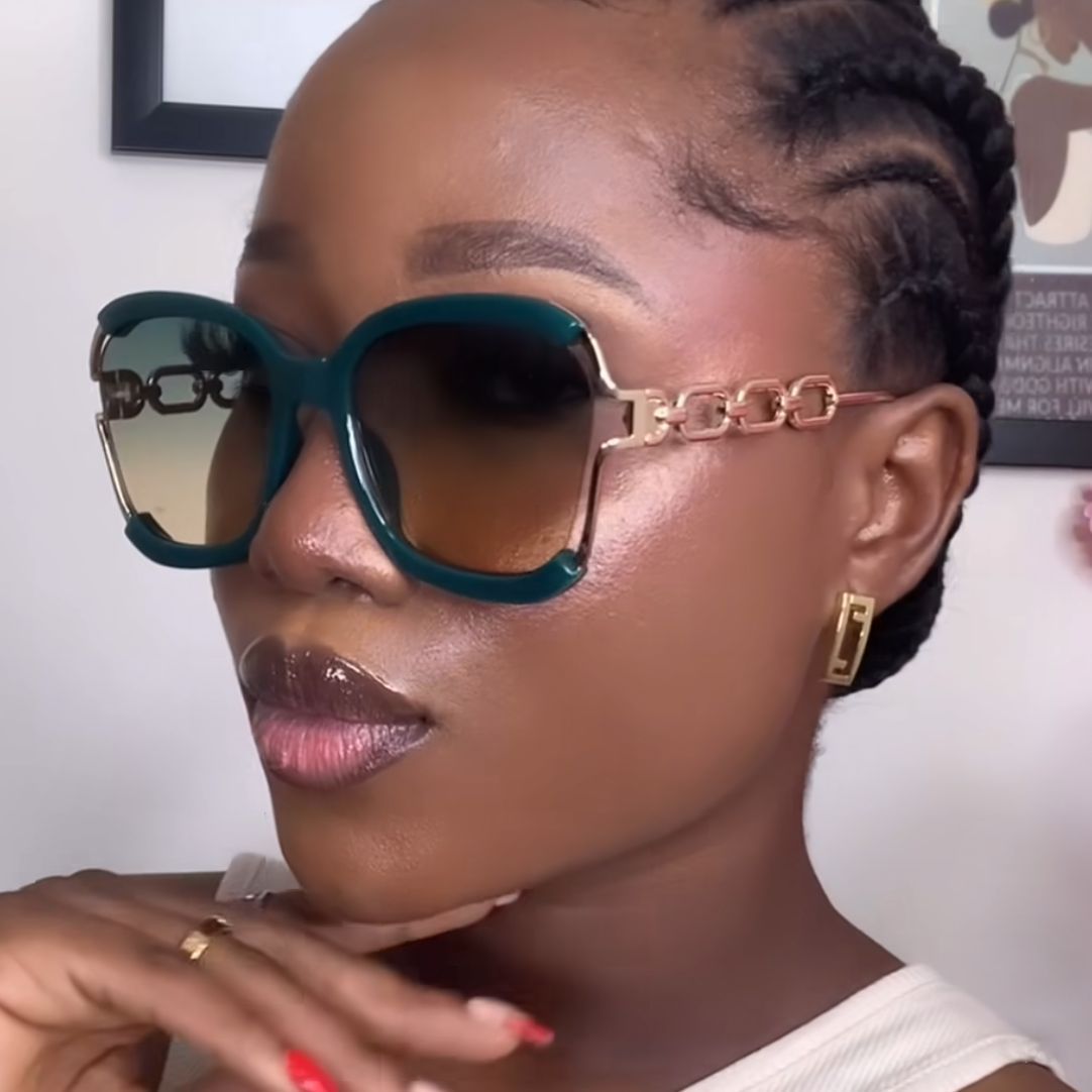 Square Rim Chain Sunglasses