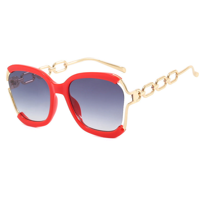 Square Rim Chain Sunglasses