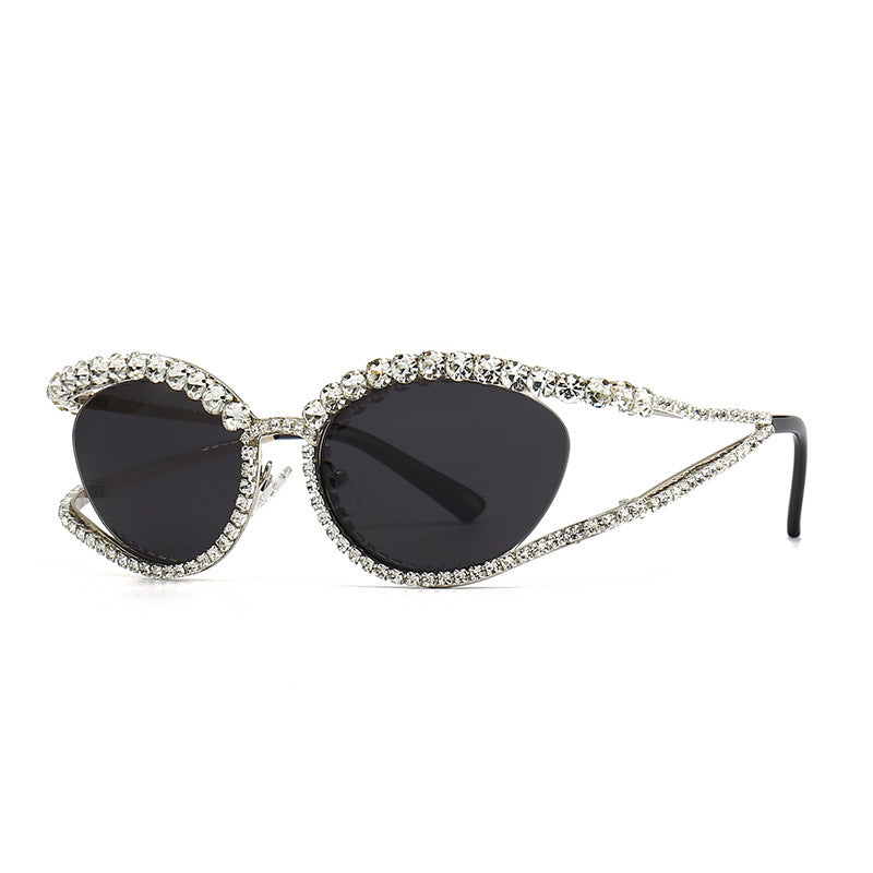 Cat Eye Diamond Studded Sunglasses