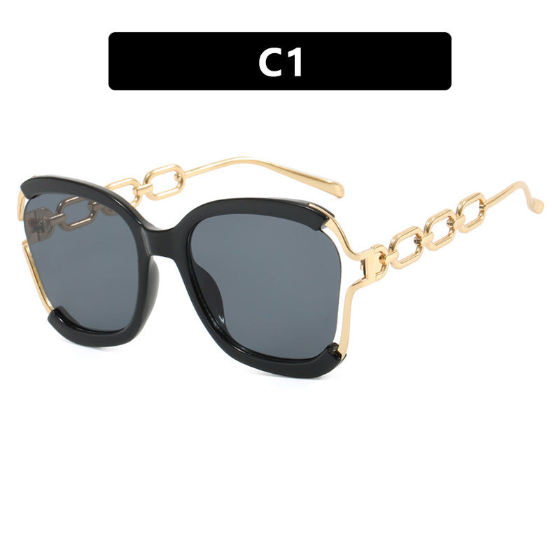 Square Rim Chain Sunglasses