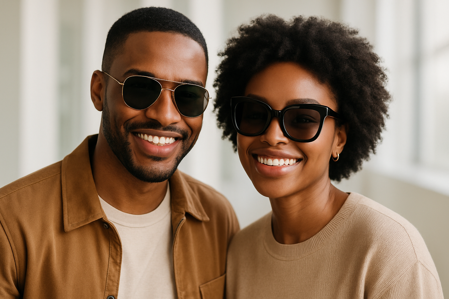 black couple with sunglasses