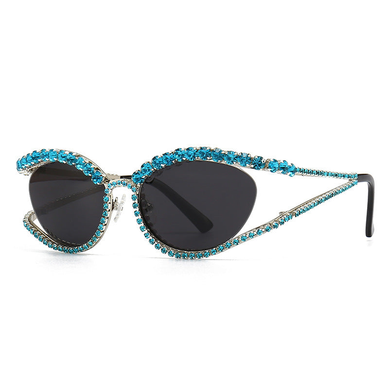 Cat Eye Diamond Studded Sunglasses